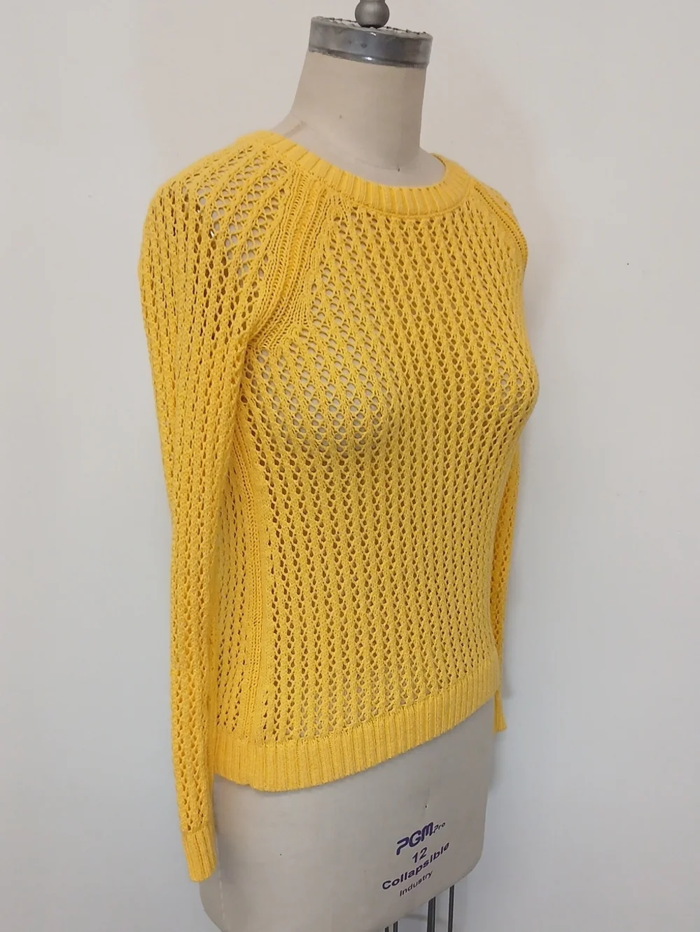 Talbots Petite Yellow Knit Top